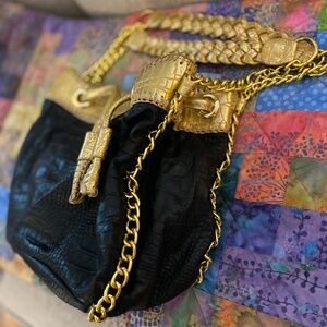 Chi by Carlos Falchi Lambskin Crocodile Bag